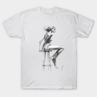 Women posing on a stool T-Shirt